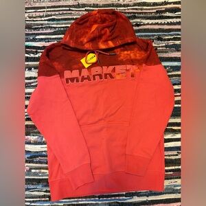 Market Studios Split Tie dye Hoodie Size Large NW imperfection